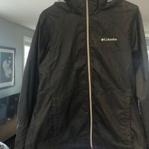 Black rain coat Columbia
